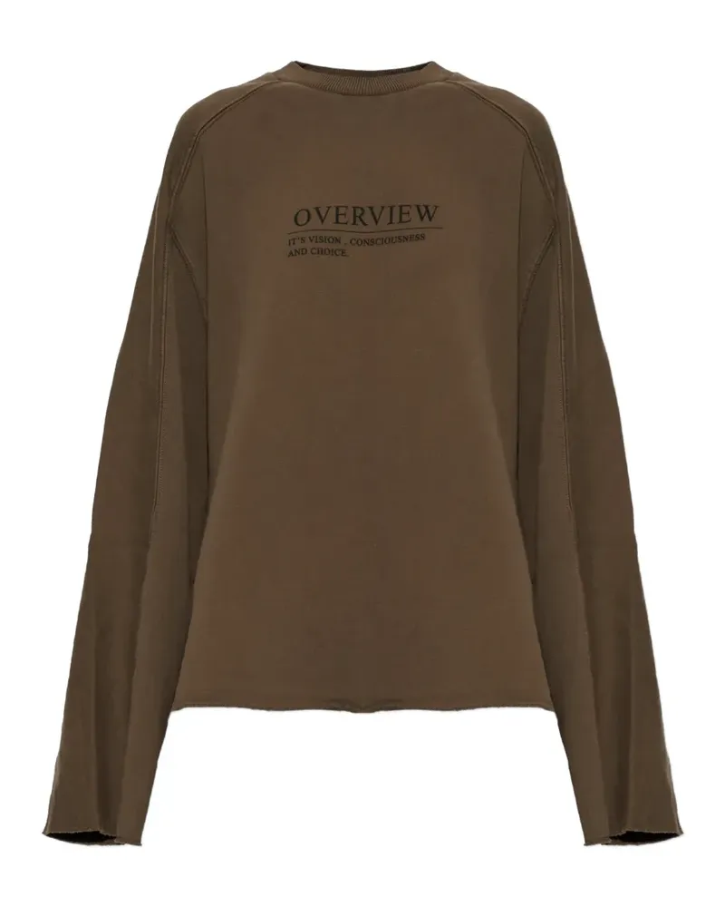 AKEP Ungesäumtes Sweatshirt mit Logo-Print - Braun Braun