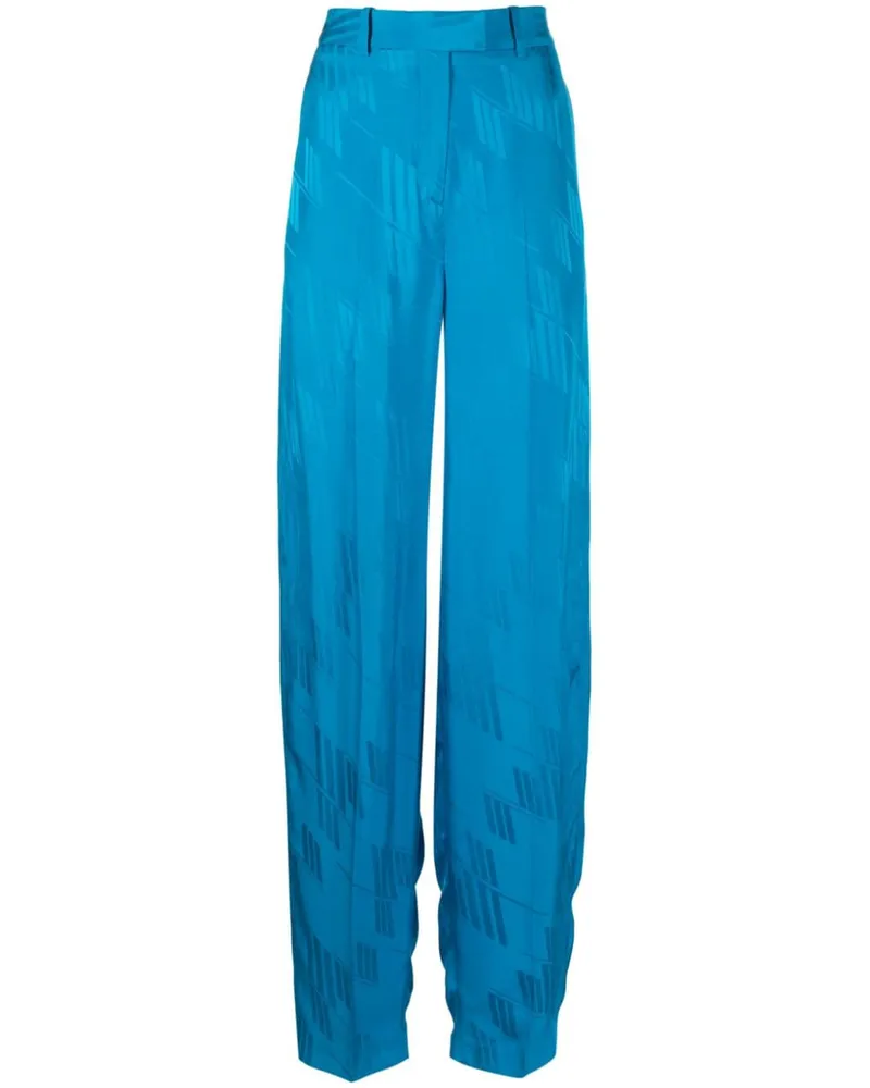 ATTICO Weite Hose mit Monogramm - Blau Blau
