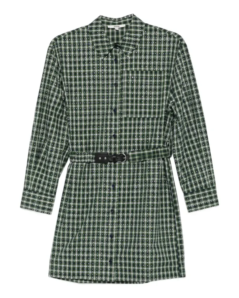 Maje Minikleid mit Karomuster - Grün Grün