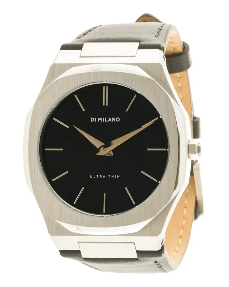 D1 Milano Schmale Armbanduhr - Schwarz Schwarz