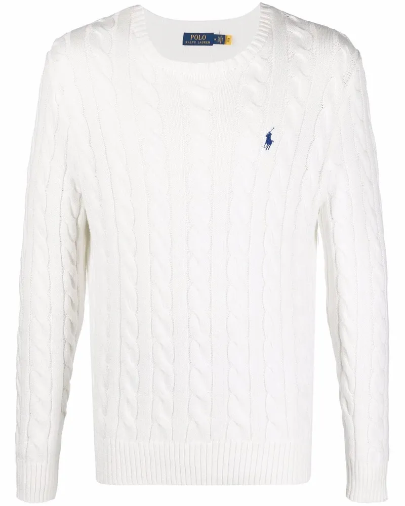 Ralph Lauren Pullover mit Zopfmuster - Weiß Weiß