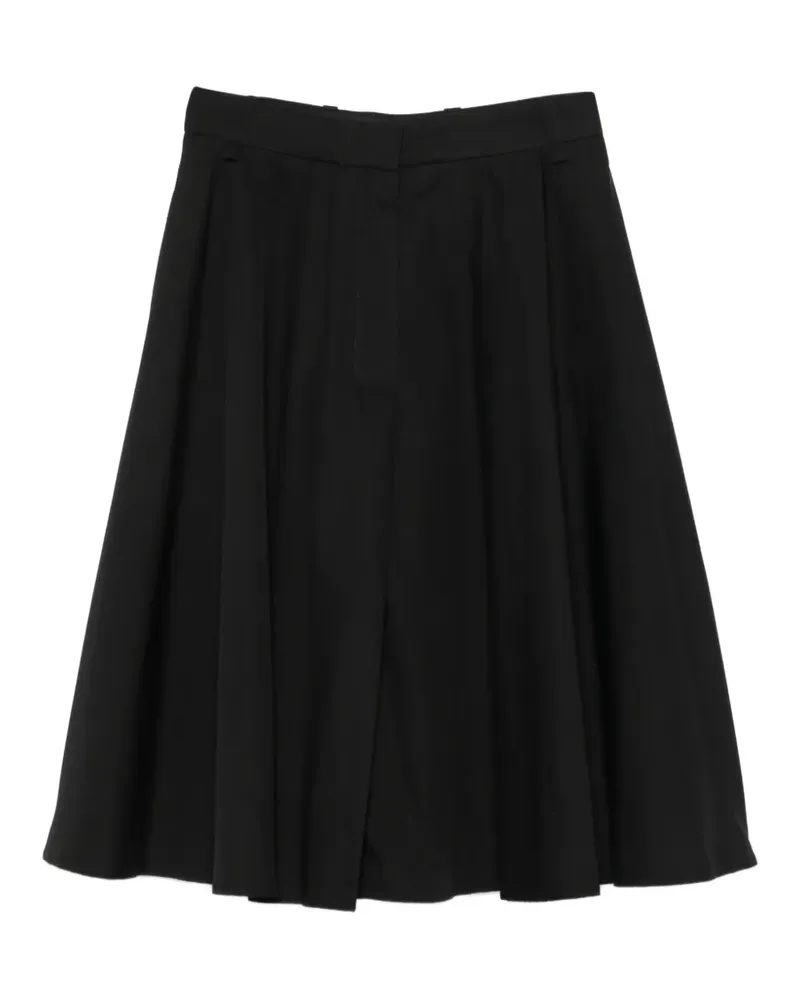 NUDE pleated A-line midi skirt - Schwarz Schwarz