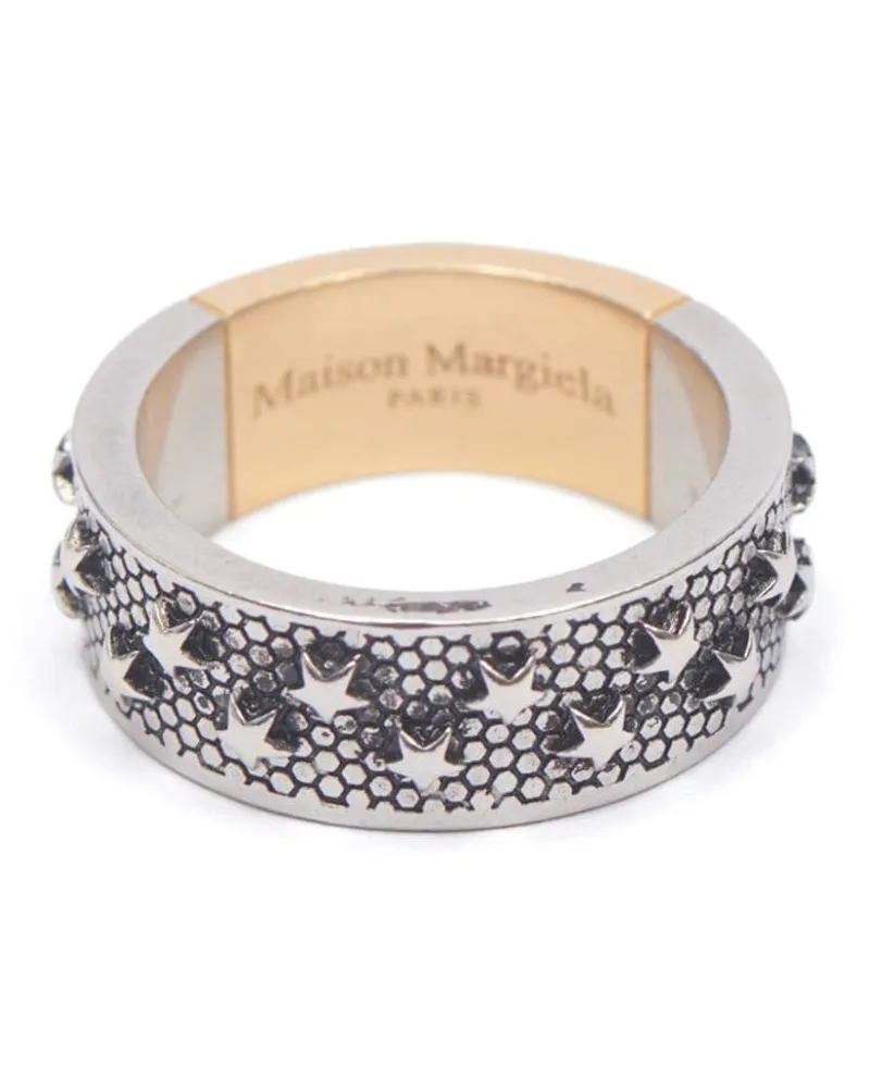 Maison Margiela Flacher Ring mit Prägung Silber