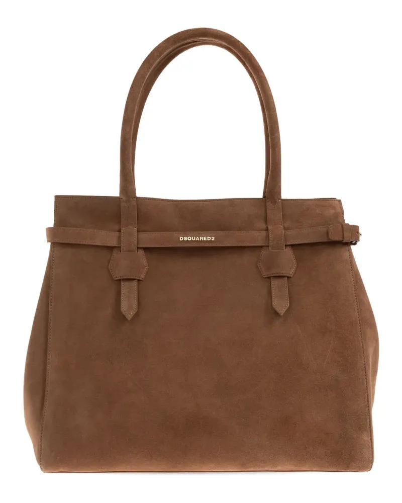 Dsquared2 Mittelgroße Tote Bag aus Wildleder - Braun Braun