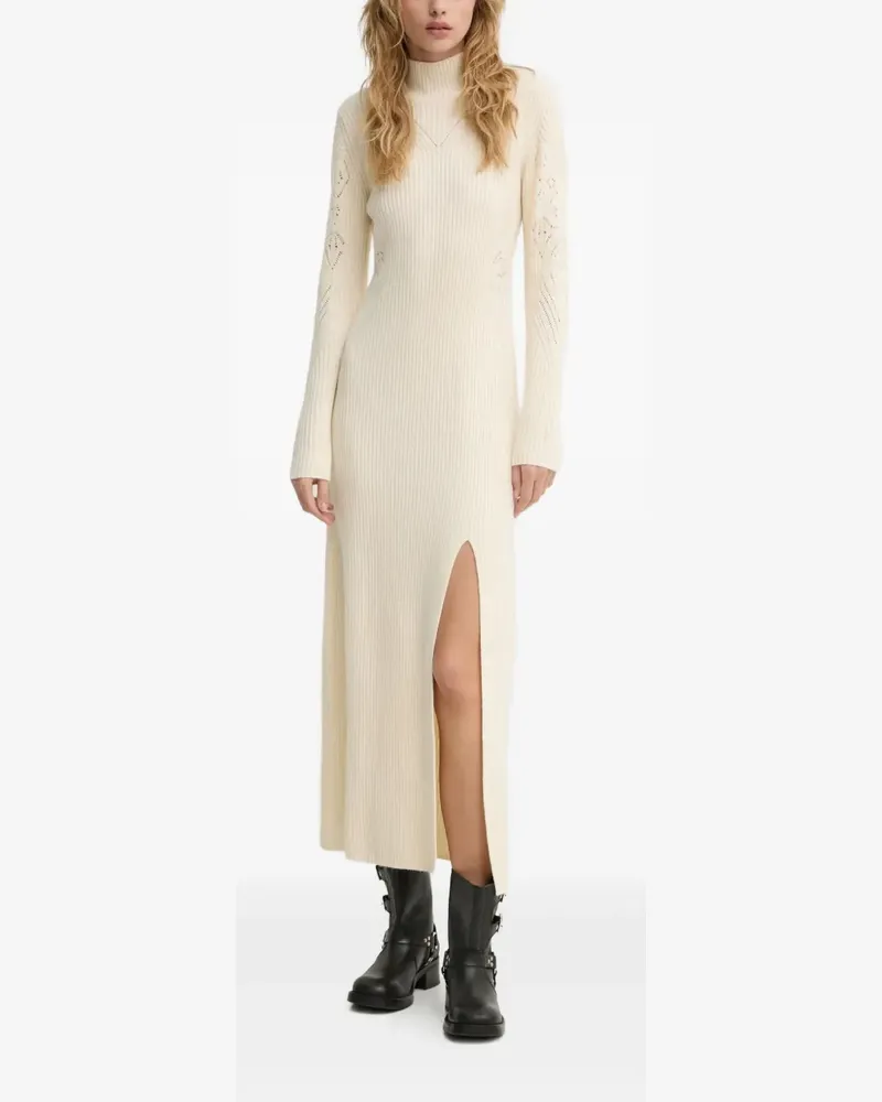ba&sh Geripptes Armia Maxikleid - Weiß Weiß