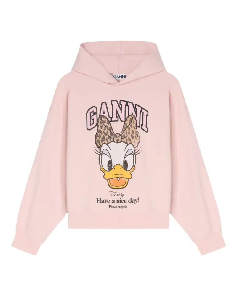 Ganni x Disney Hoodie mit grafischem Print - Rosa Rosa