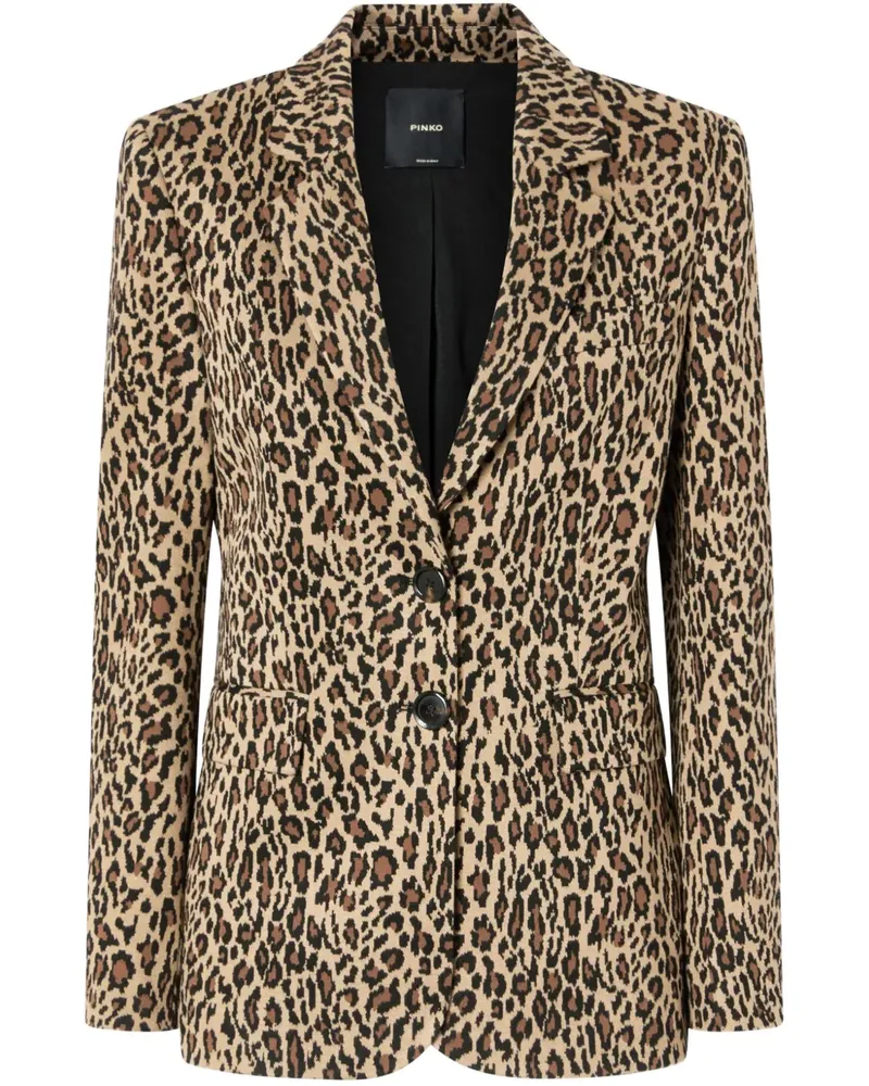 Pinko Sakko mit Leoparden-Print - Braun Braun