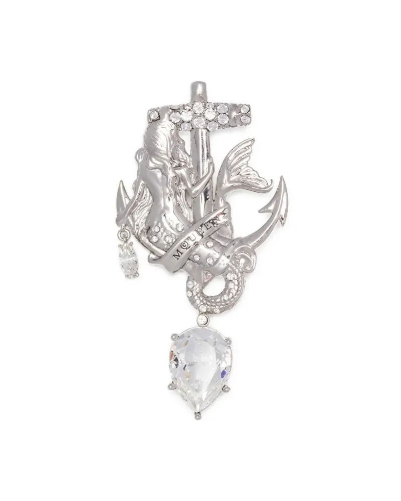 Alexander McQueen Anchor Anstecknadel-Brosche - Silber Silber
