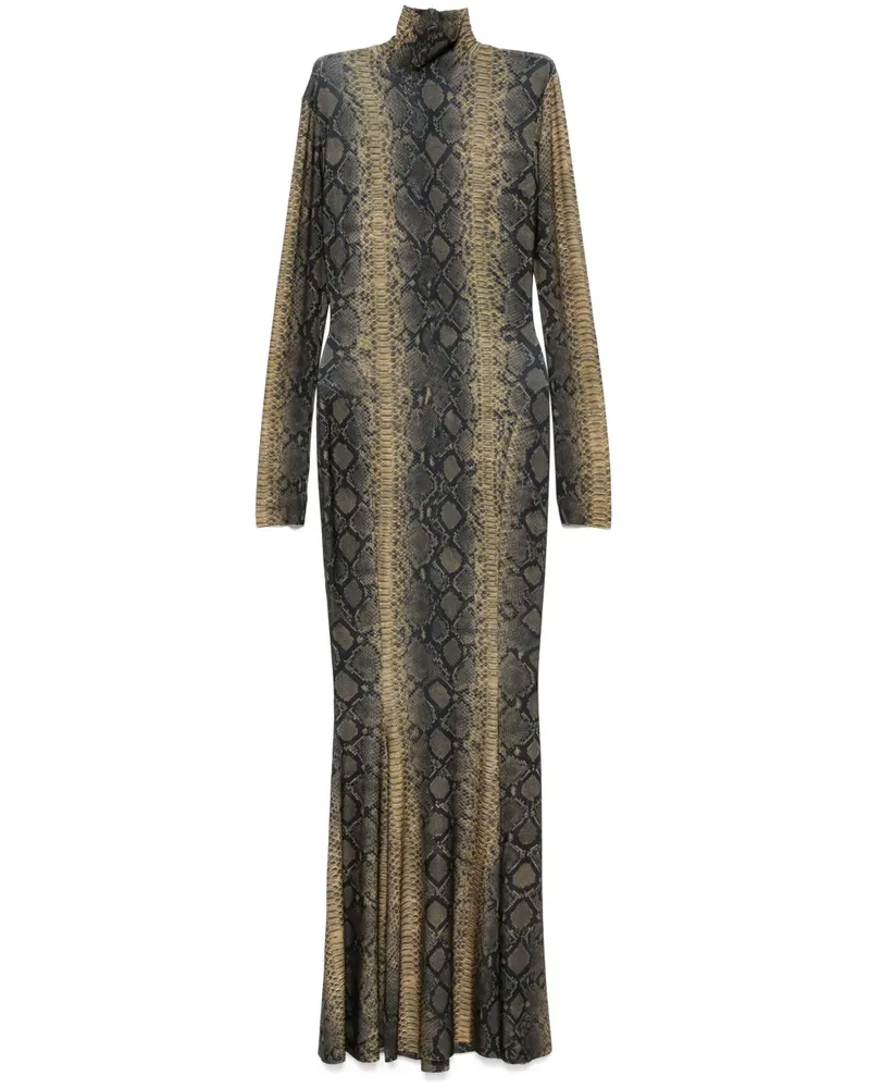 Norma Kamali Hemdkleid mit Print - Grün Grün