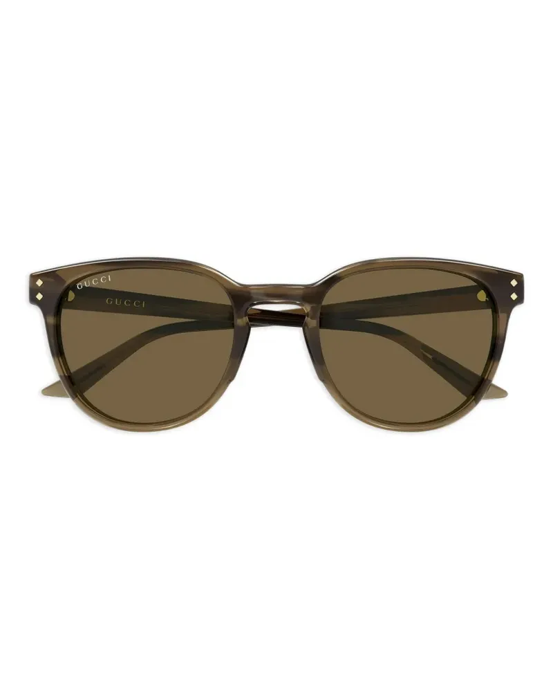 Gucci Sonnenbrille mit rundem Gestell - Braun Braun