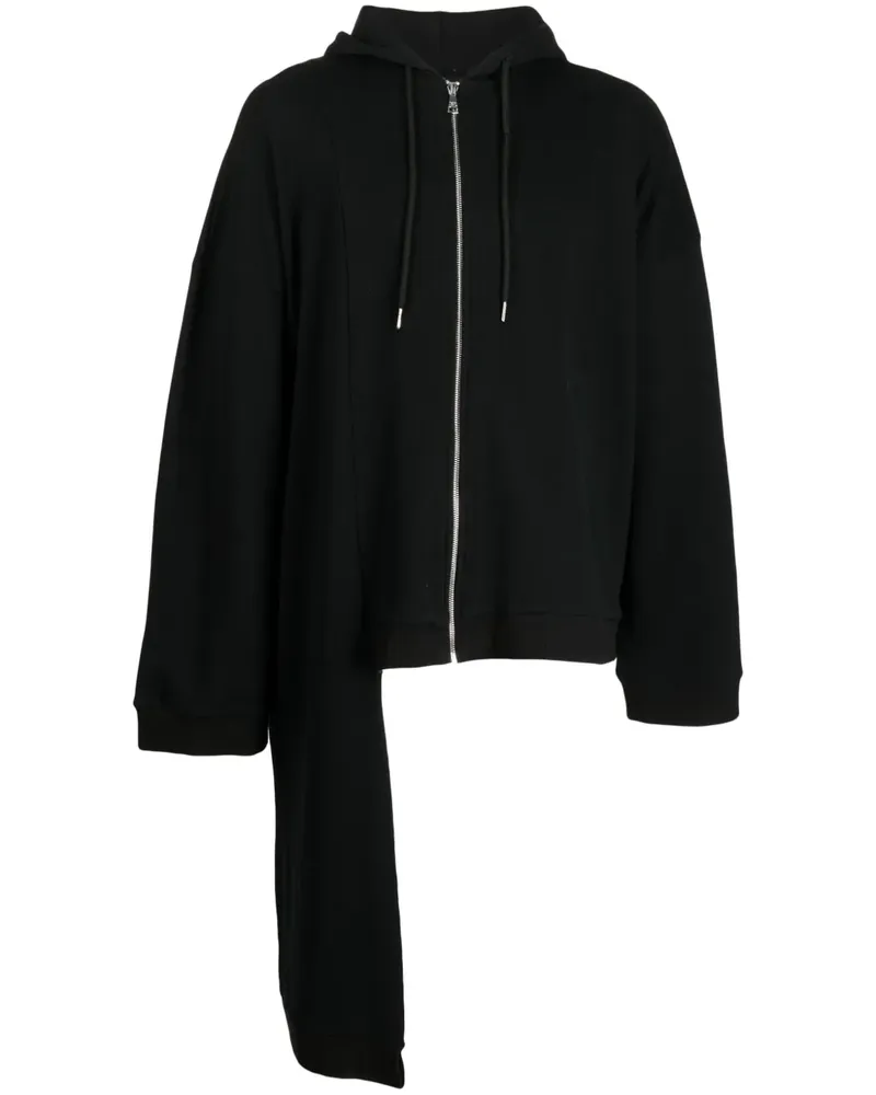 Natasha Zinko Asymmetrische Kapuzenjacke - Schwarz Schwarz