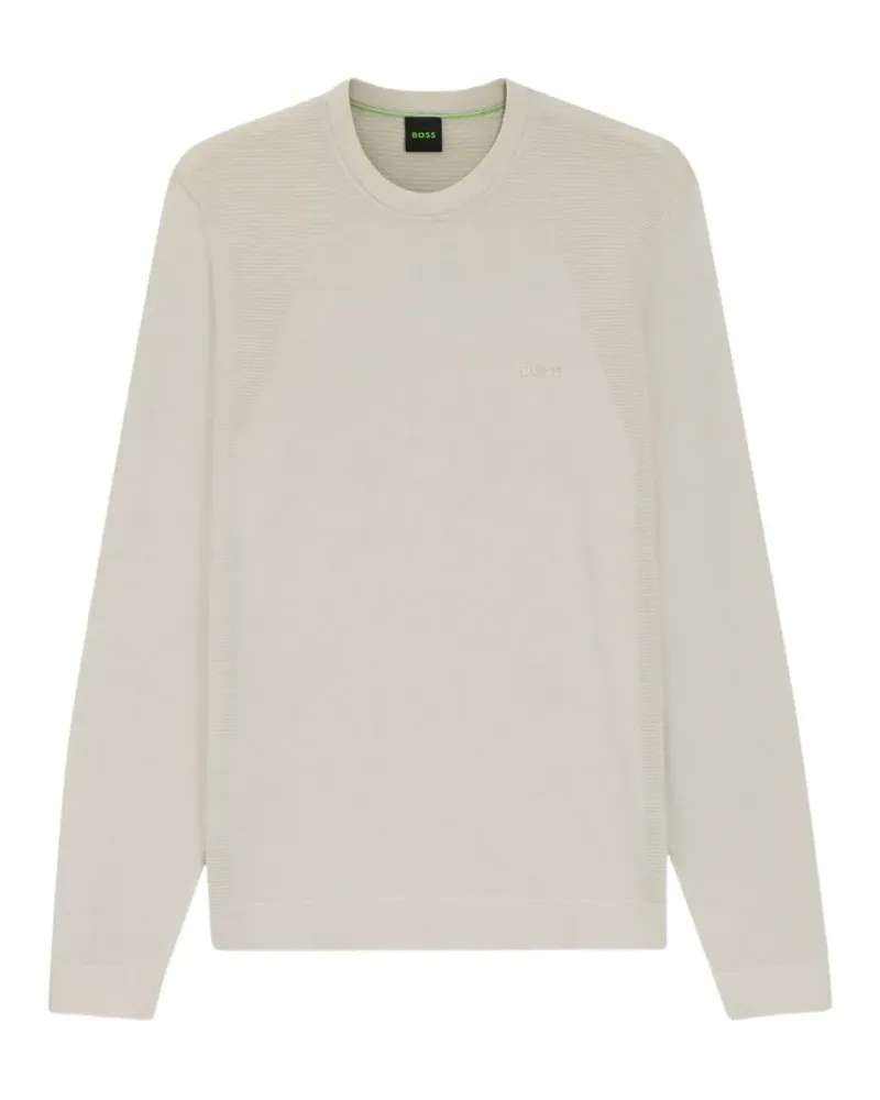 HUGO BOSS Strukturierter Pullover mit Raglanärmeln - Nude Nude