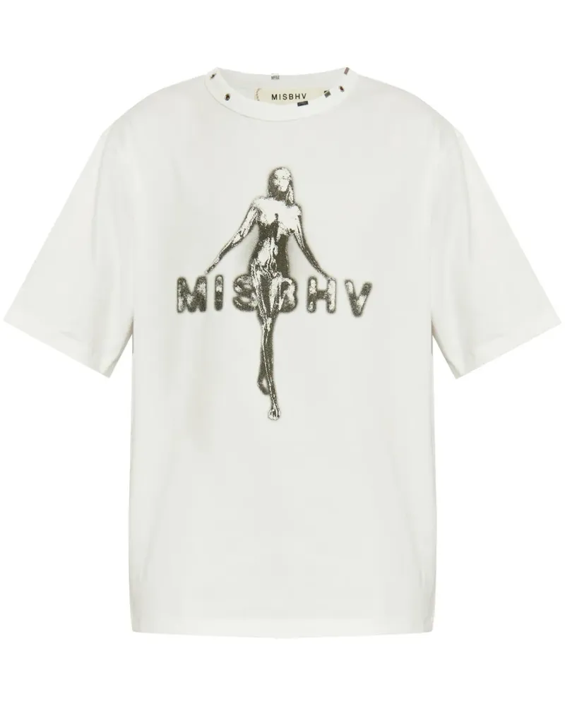 MISBHV T-Shirt mit Print - Weiß Weiß