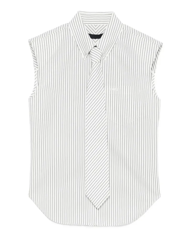 JUUN.J striped sleeveless shirt - Weiß Weiß
