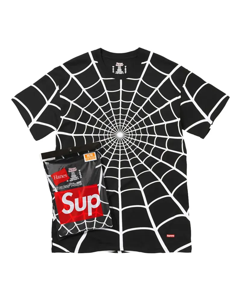 Supreme Being x Hanes Spider-Man Tagless T-shirt (set of two) - Schwarz Schwarz
