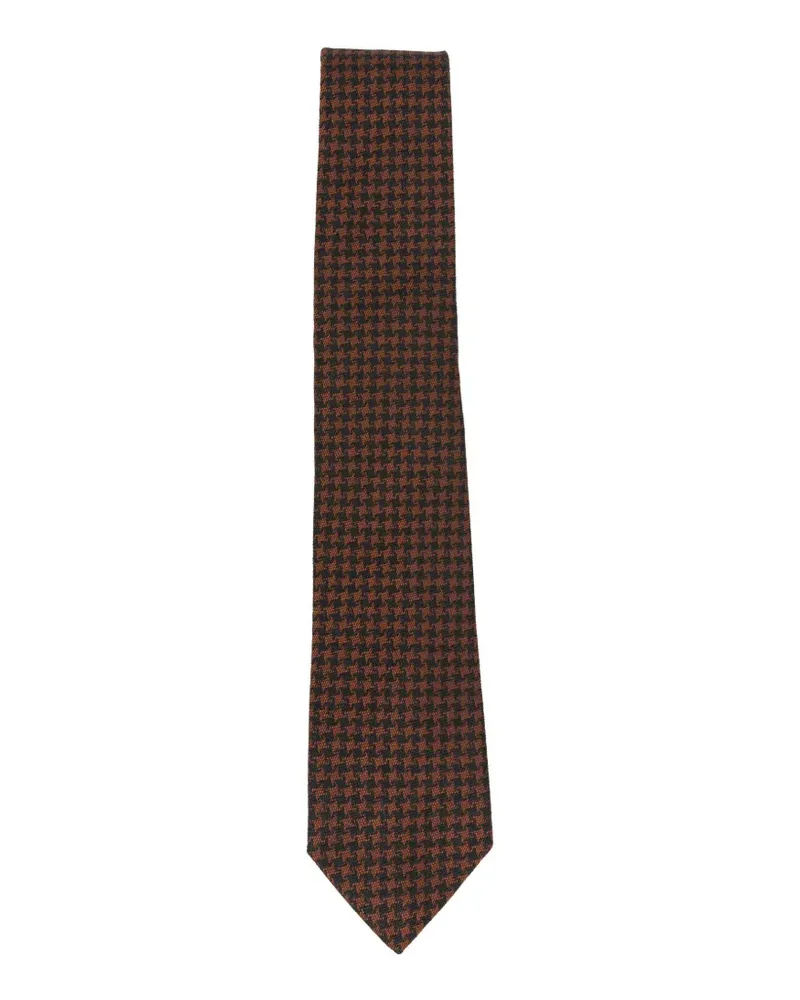 Tagliatore houndstooth-pattern tie - Blau Blau