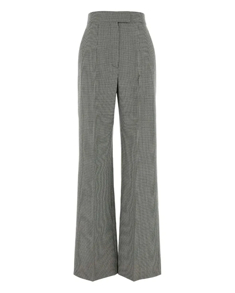 Alexander McQueen Hose mit Hahnentrittmuster - Schwarz Schwarz