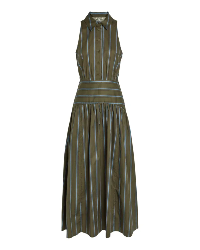 STAUD Romy striped midi dress - Grün Grün