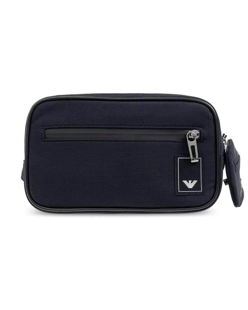 Emporio Armani Kuriertasche mit Logo-Patch - Blau Blau