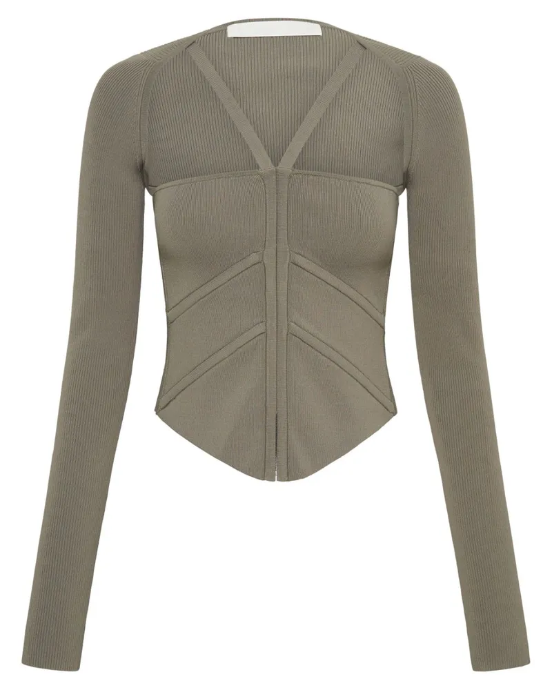 Dion Lee Top mit eckigem Ausschnitt - Grau Grau