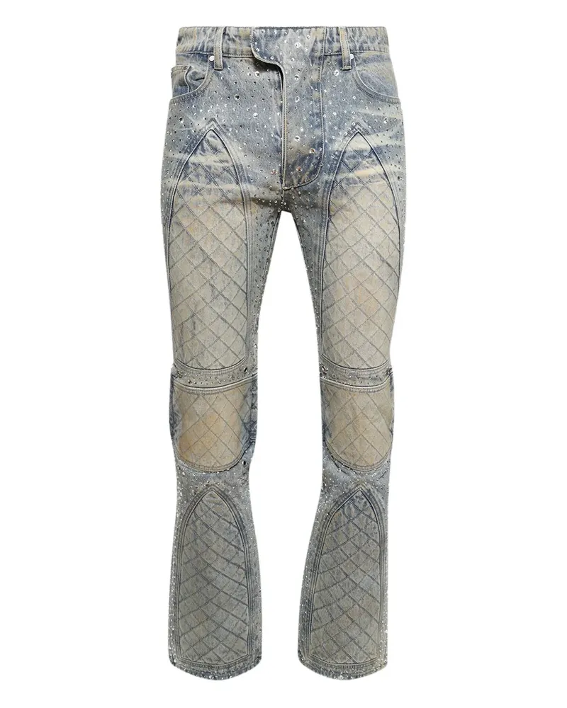WHO DECIDES WAR Strassverzierte Jeans - Blau Blau