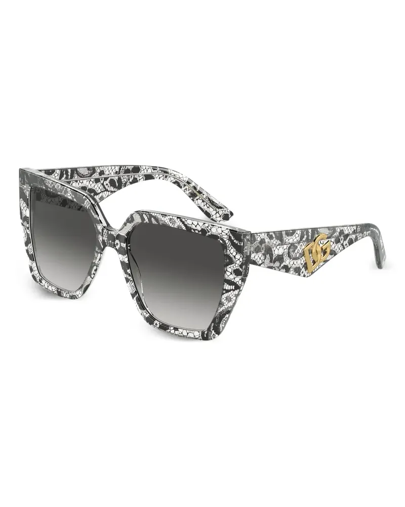 Dolce & Gabbana Geometrische Sonnenbrille - Schwarz Schwarz