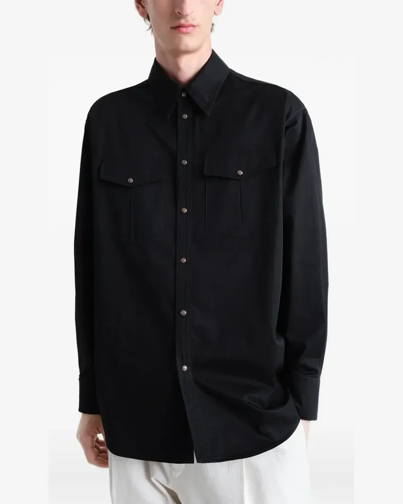 Christophe Lemaire Hemd im Western-Look - Schwarz Schwarz