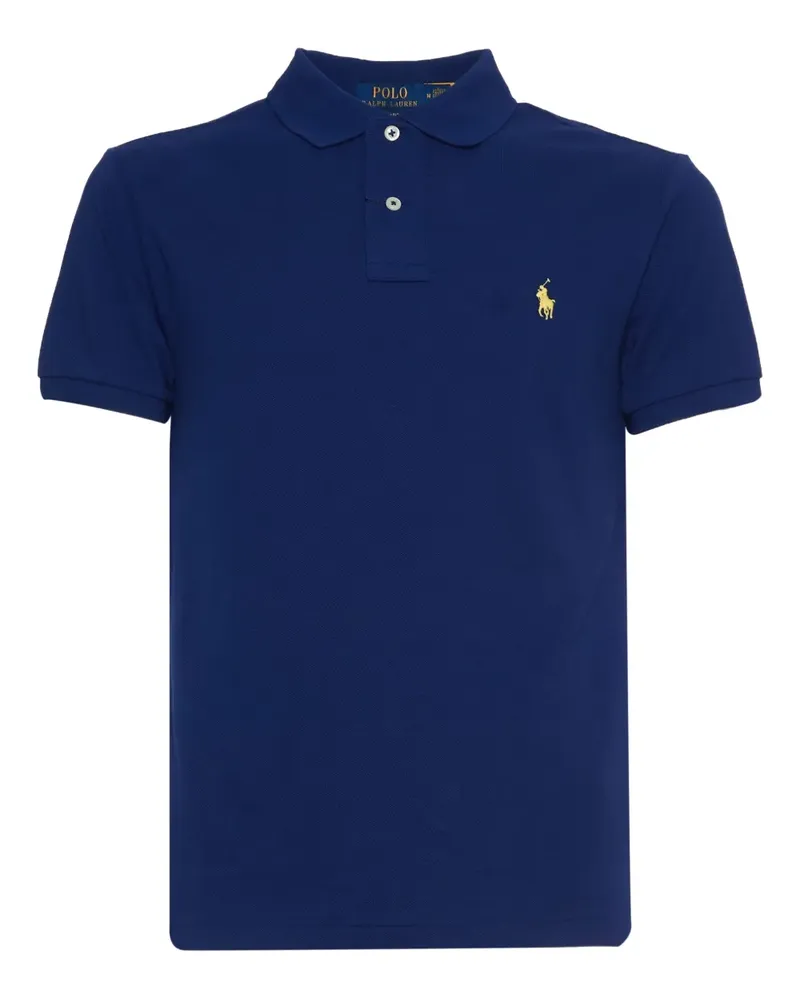 Ralph Lauren Poloshirt mit besticktem Kragen - Blau Blau