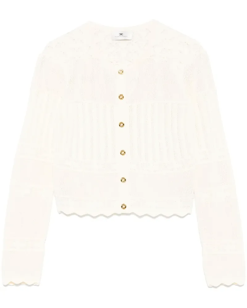 Elisabetta Franchi Cardigan aus Pointelle-Strick - Nude Nude