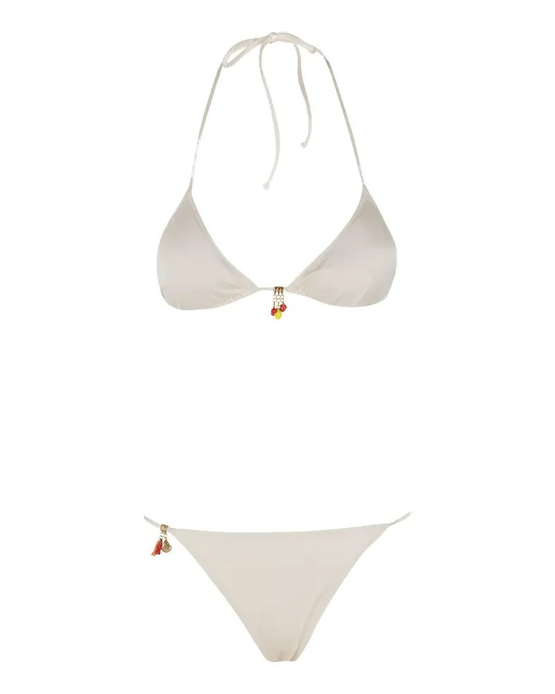 MC2 Saint Barth Lezzy charm-embellished bikini - Weiß Weiß