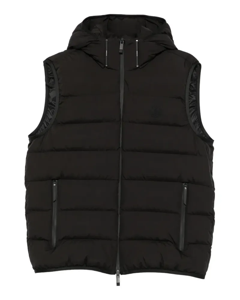 Moncler Gefütterte Kapuzenweste - Schwarz Schwarz