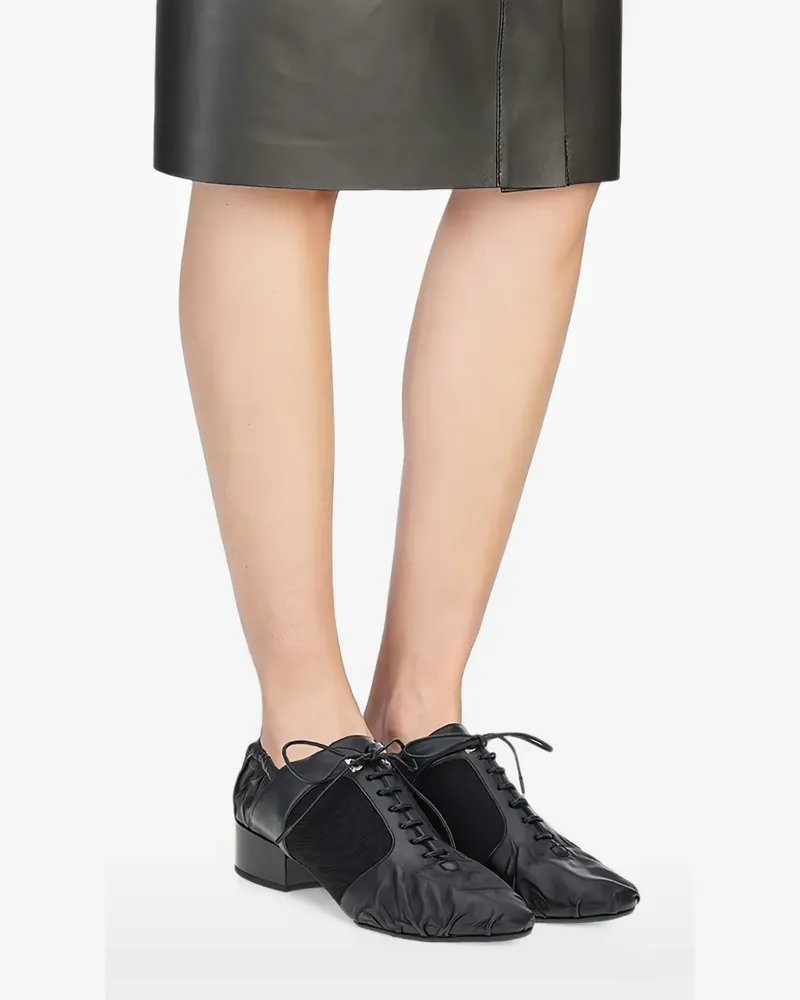 Ferragamo Geraffte Derby-Schuhe - Schwarz Schwarz