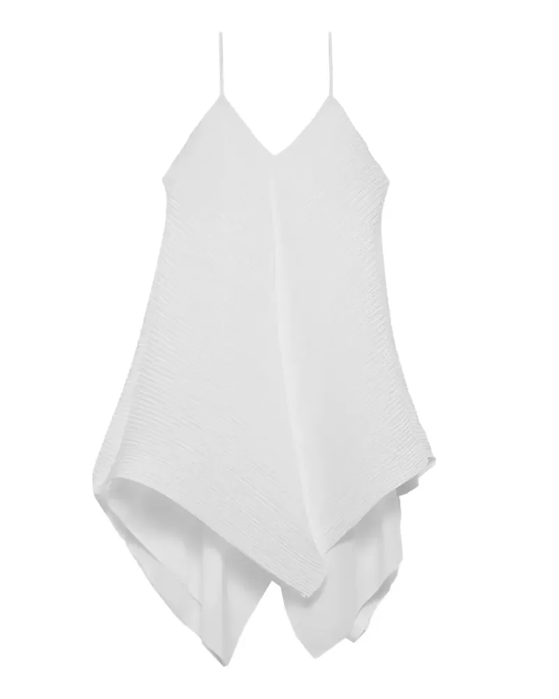 J.W.Anderson pleated handkerchief-hem blouse - Weiß Weiß