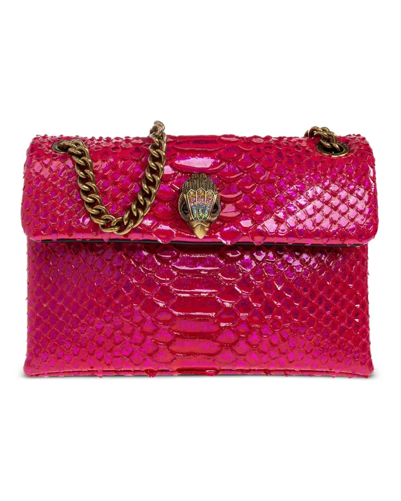 Kurt Geiger Mittelgroßer Kensington Tote Bag mit Schlangenverzierung - Rosa Rosa