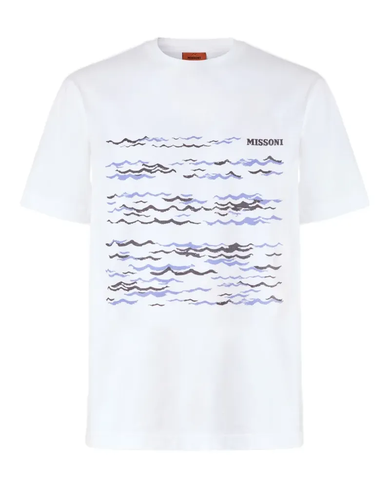 Missoni wave-print T-shirt - Weiß Weiß