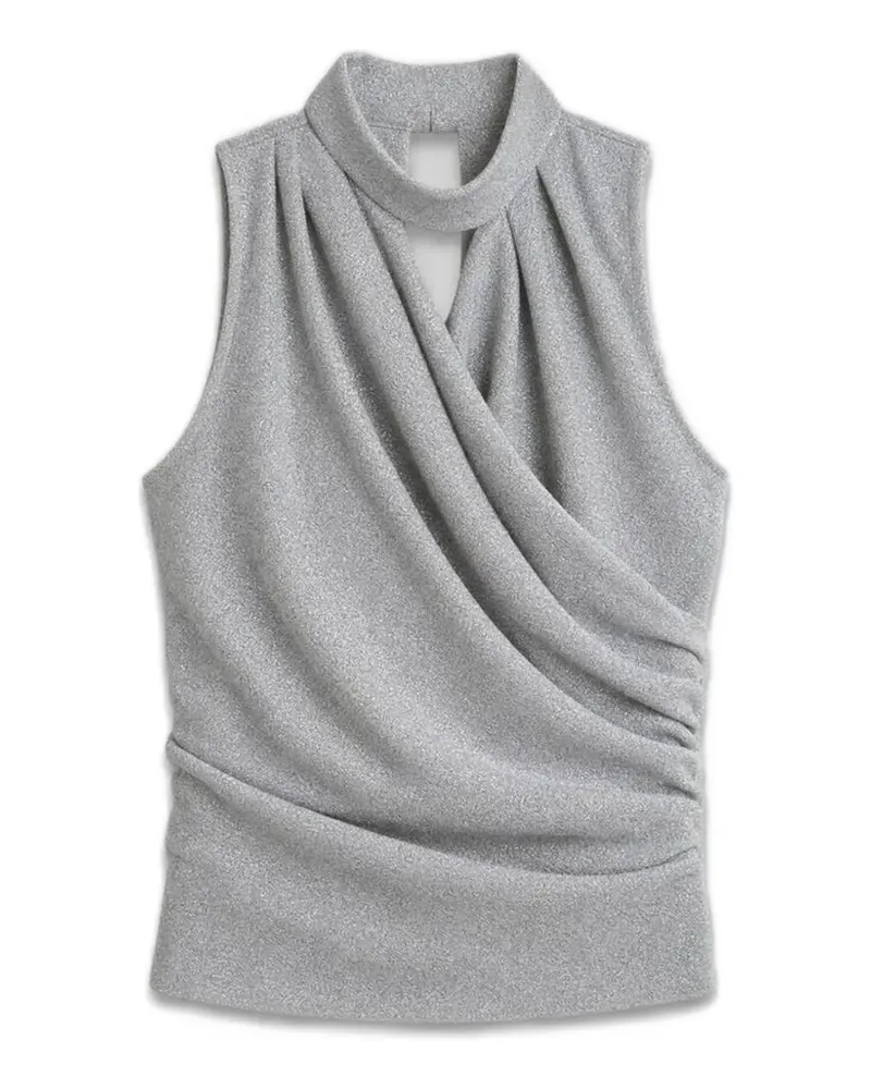 IRO draped high-neck top - Silber Silber