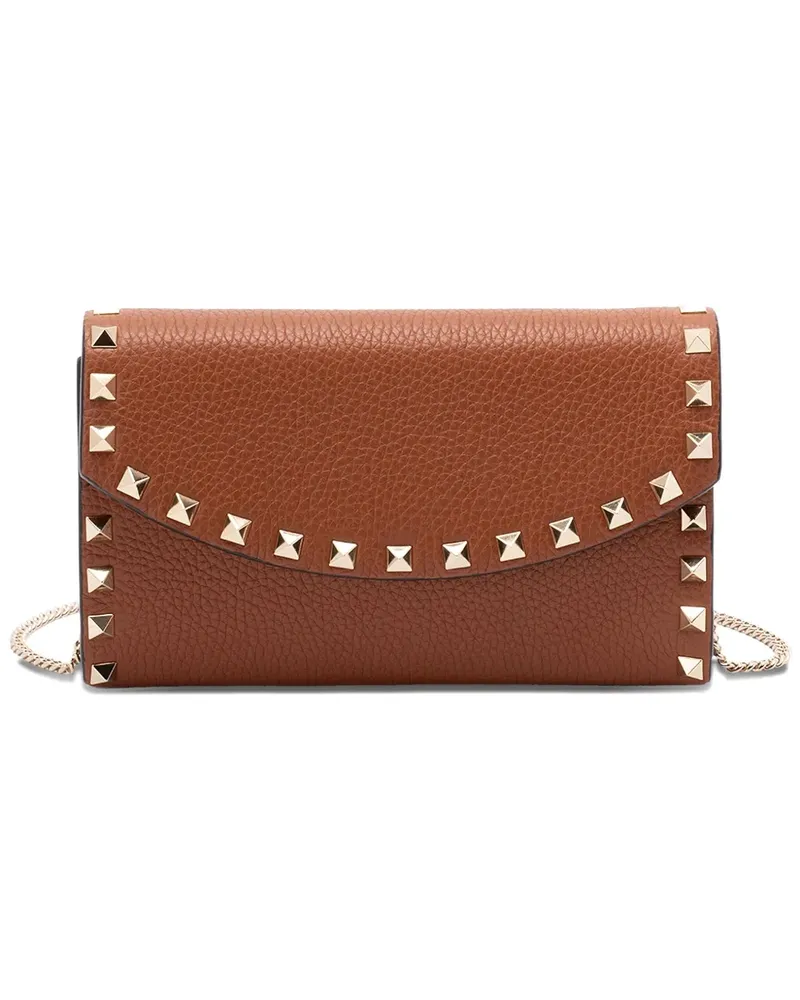 Valentino Garavani Rockstud Schultertasche - Braun Braun
