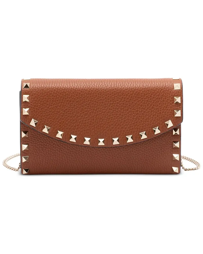 Valentino Garavani Rockstud Schultertasche - Braun Braun