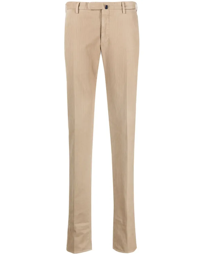 Incotex Klassische Hose mit Fischgrätenmuster - Nude Nude