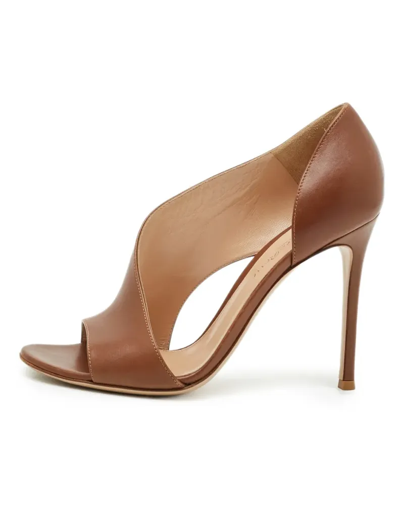 Gianvito Rossi open-toe cut-out ankle boots - Braun Braun