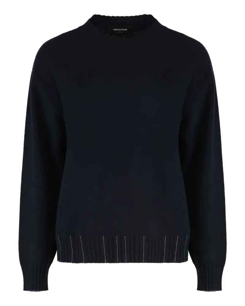 Fabiana Filippi Gerippter Pullover - Schwarz Schwarz