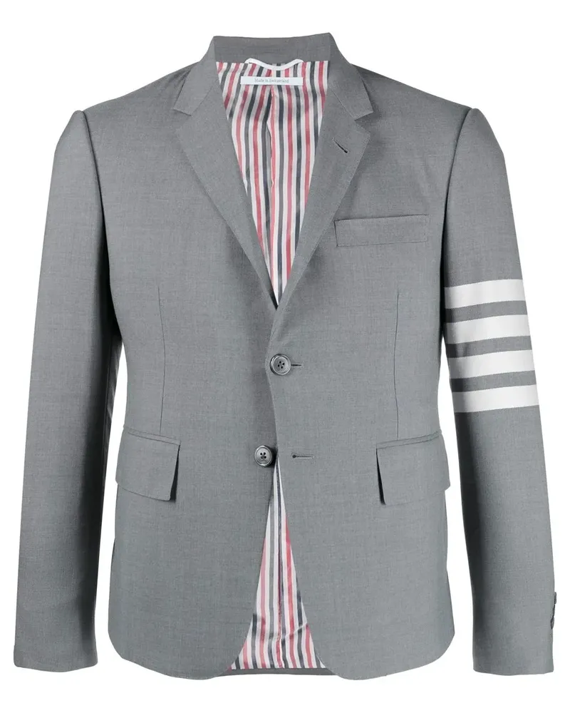 Thom Browne Sakko mit Logo-Streifen - Grau Grau