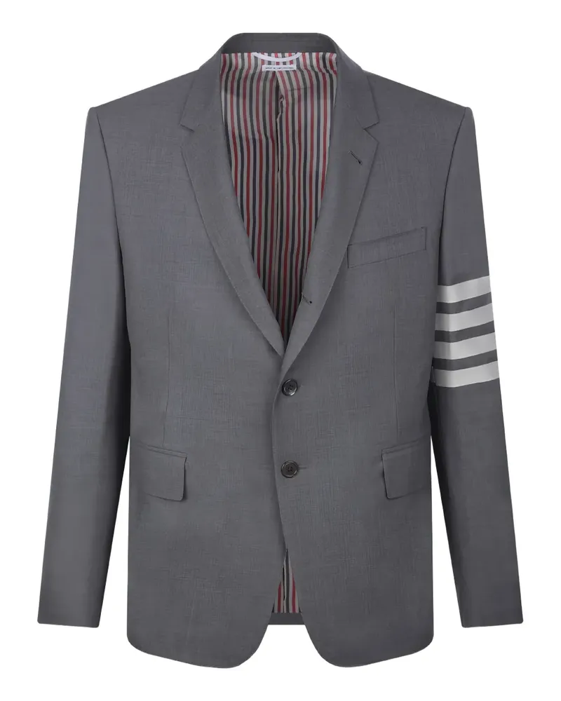 Thom Browne Sakko mit Logo-Streifen - Grau Grau