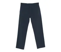 houndstooth-pattern elasticated trousers - Blau