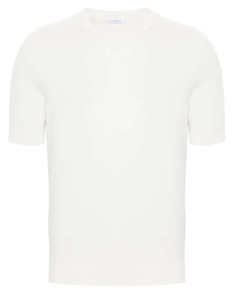 Malo Kurzärmeliger Pullover - Weiß Weiß