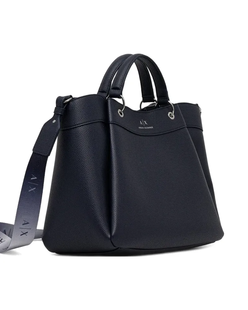 Armani Exchange large logo-print tote bag - Blau Blau