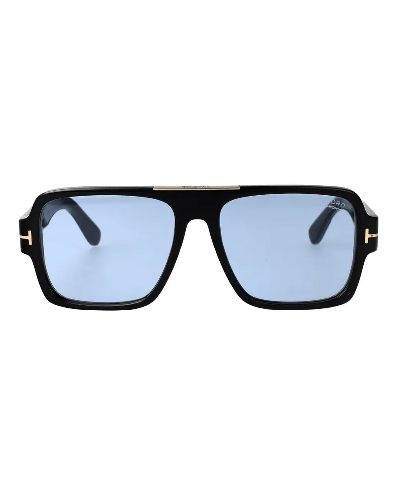 Tom Ford Eckige Sean-02 Sonnenbrille - Schwarz Schwarz
