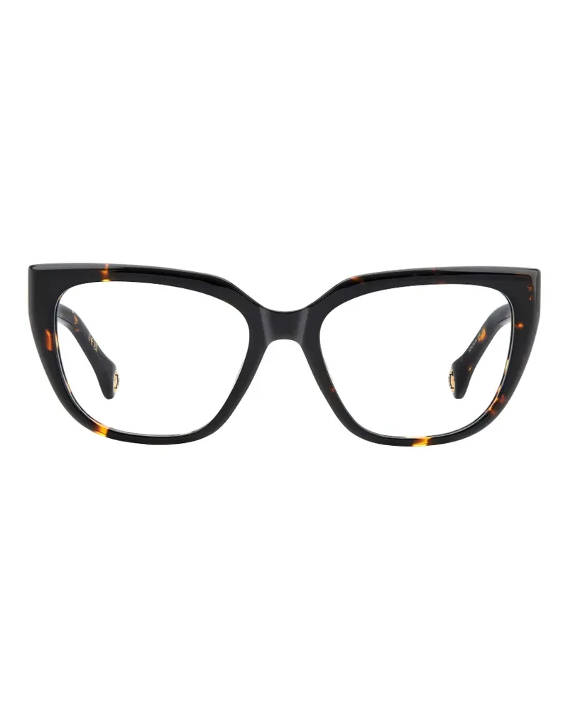 Carolina Herrera New York Cat-Eye-Brille in Schildpattoptik - Braun Braun