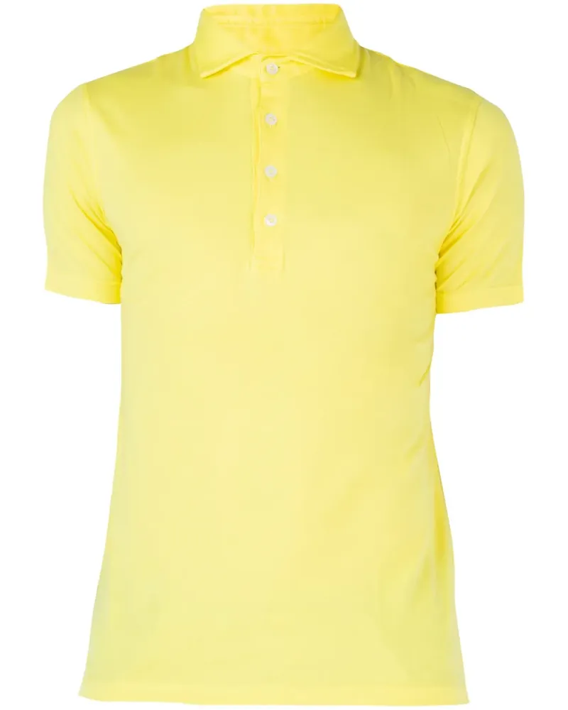 Fedeli Fein gestricktes Poloshirt - Gelb Gelb