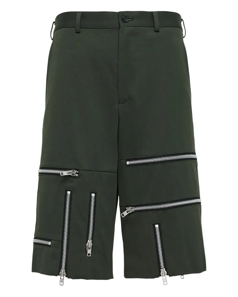 Comme des Garçons Shorts mit Reißverschlussdetail - Grün Grün